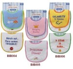 2-Pack Embroidered Sayings Bibs